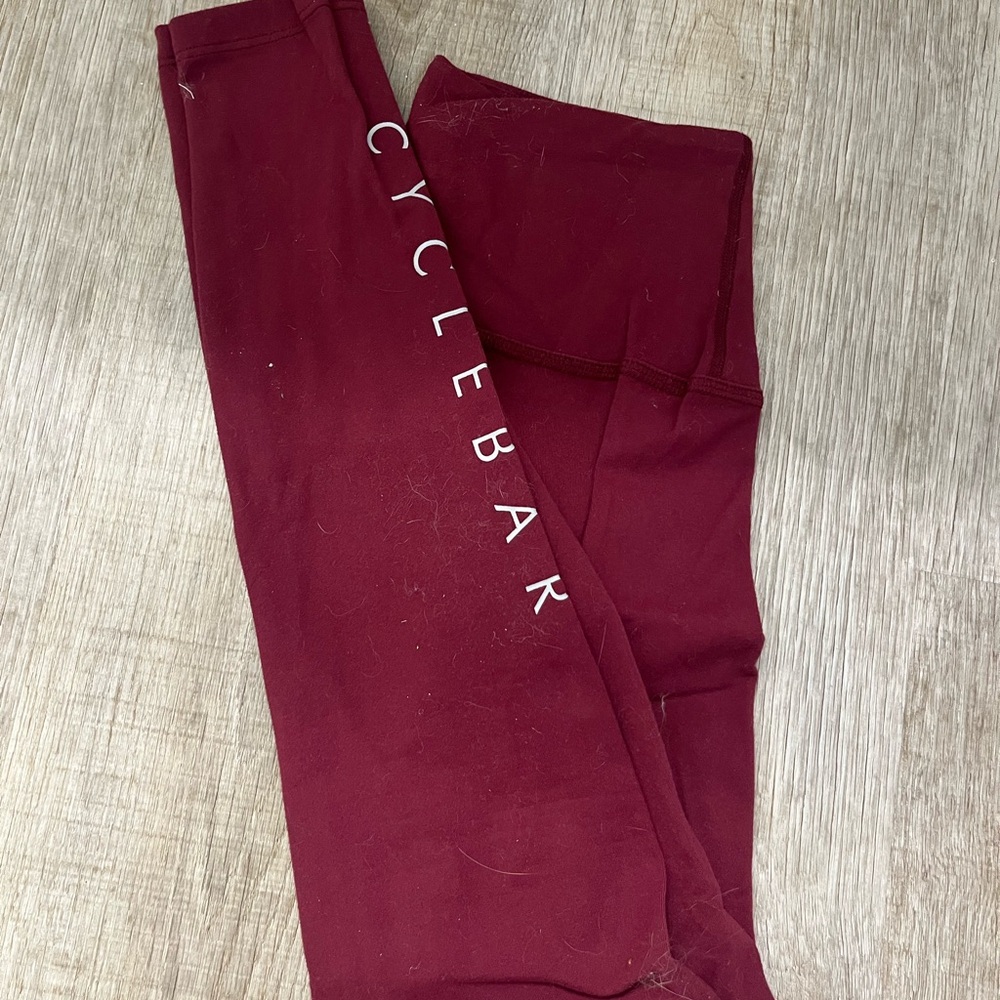 CycleBar Maroon Active Leggings